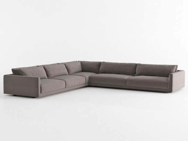 L Shaped Simple Large And Small Size Italian Sofa / Living Room Fabric Sofa