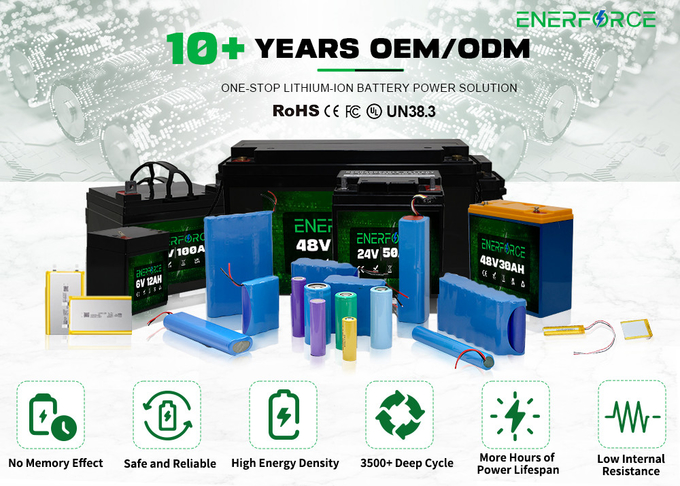 Enerfroce 6V 8ah Lithium Iron Phosphate Battery Pack Customized