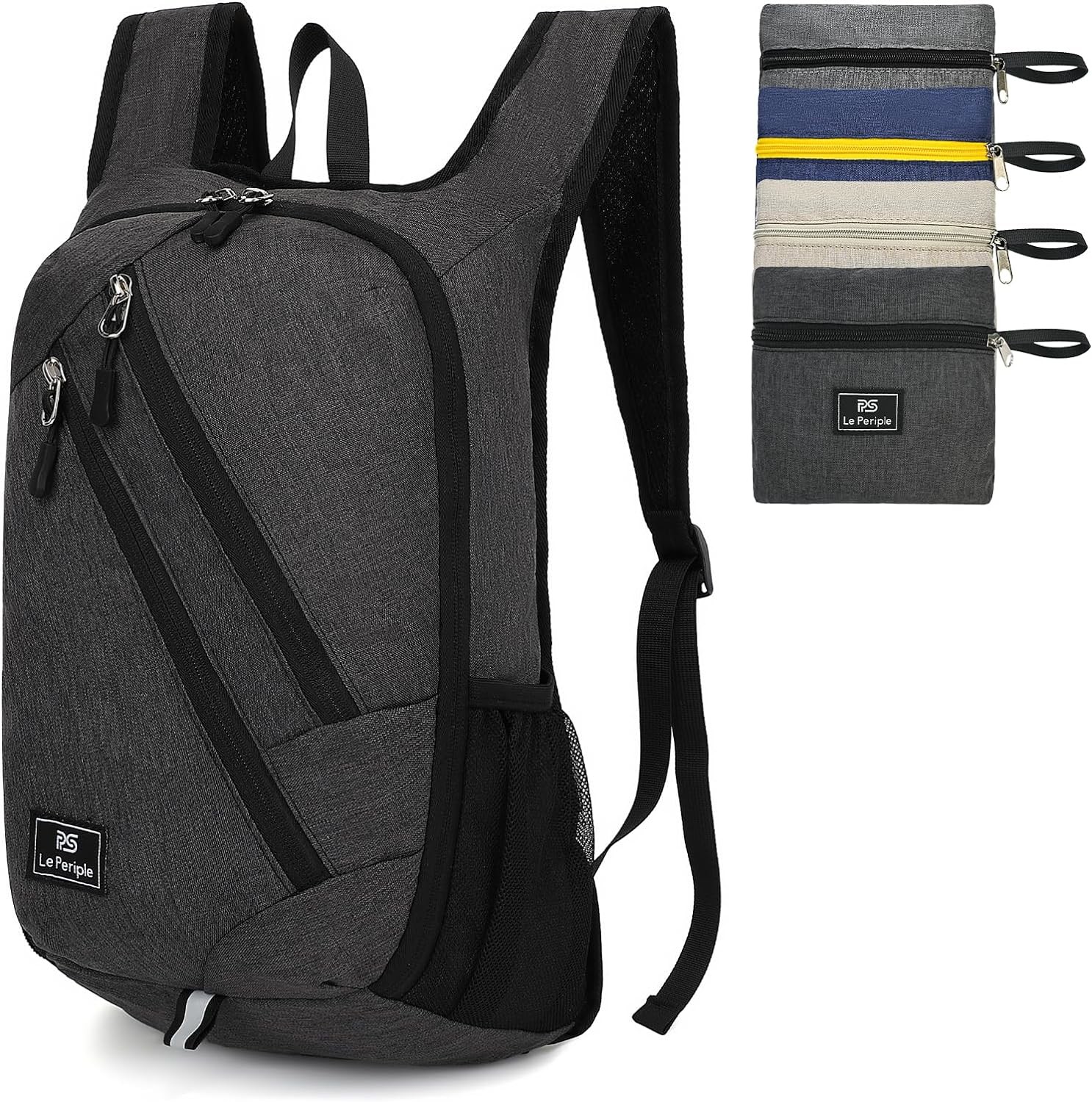 Small Daypack 15L Hiking Backpack Foldable Small Backpack Lightweight Packable backpack Travel Day pack for Women Men,bl