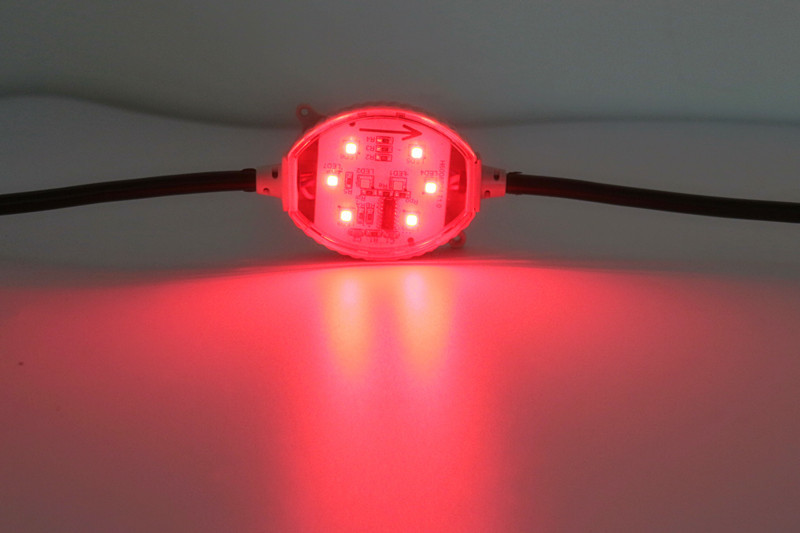 24V 60mm IP65 RGBW LED Pixel Angle 120° 1.5W Working Voltage DC24V Matrial PC Shell