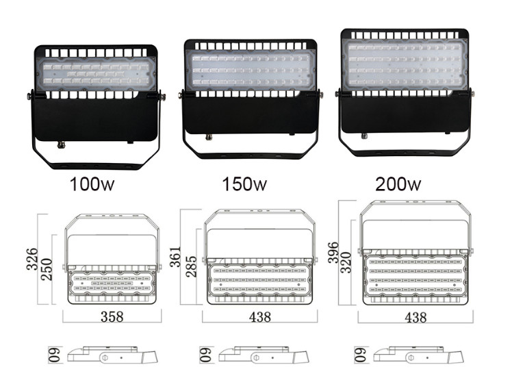 SMD3030 100W Explosion Proof High Power Led Floodlight Die Casting Aluminum