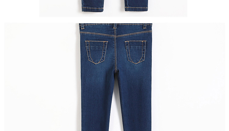 Slim Fit Style Whisker Baby Girl Jeans Pants With Sequin Patch Design