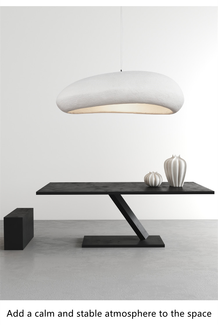 Nordic Wabi Sabi Restaurant LED Pendant Light Lustre Living Room Chandelier(WH-VP-174)