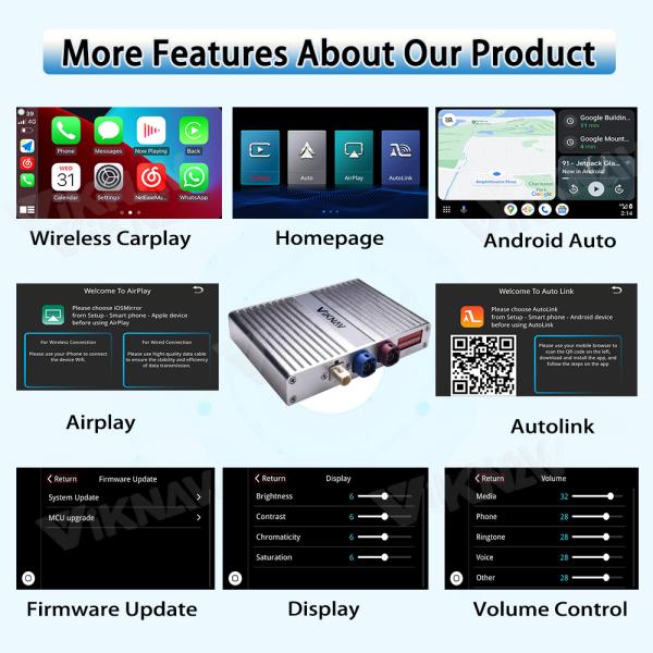 Viknav Linux System For Toyota Alphard 2020-2022 Wireless Apple CarPlay Android Auto Only Support Original Car Screen