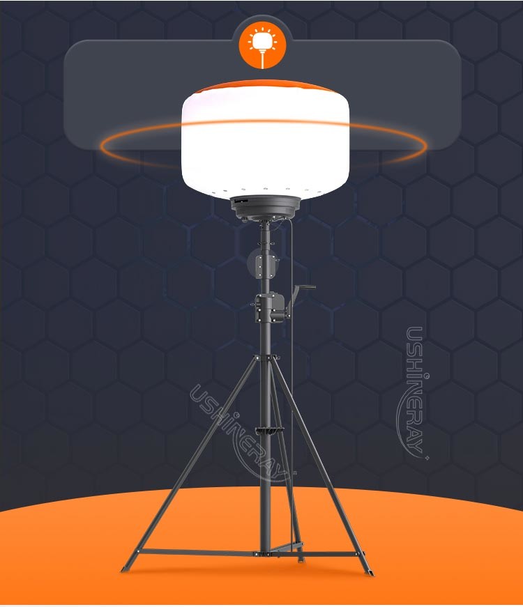 1000W Balloon Light Tower Portable Tripod For Construction Sites Roadworks