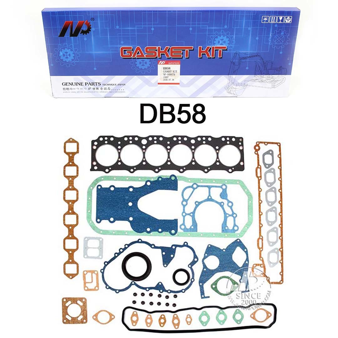 Daewoo DB58 DE08 DE12 Metal Rubber Full Gasket Kit Engine Repair Parts