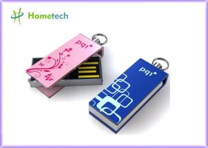 China Mini Pink Twist USB Sticks , Logo Laser Engraved Gifts USB Sticks on sale