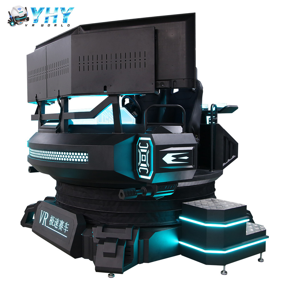 Indoor Circular VR Driving Game Machine With 2 Seats 3000w