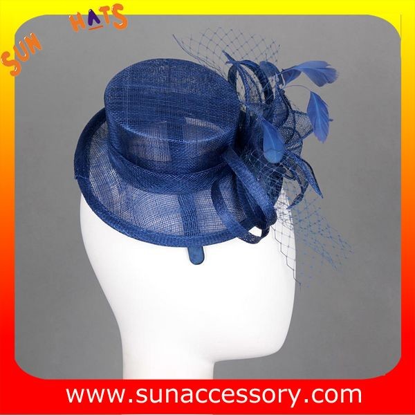 0914 fashion navy sinamay fascinators caps for ladies ,Fancy Sinamay fascinator from Sun Accessory