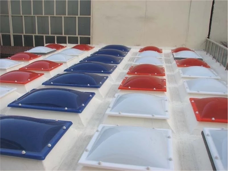 Heat Formed Pyramid / Dome Skylight Roofing 100 % Polycarbonate Material