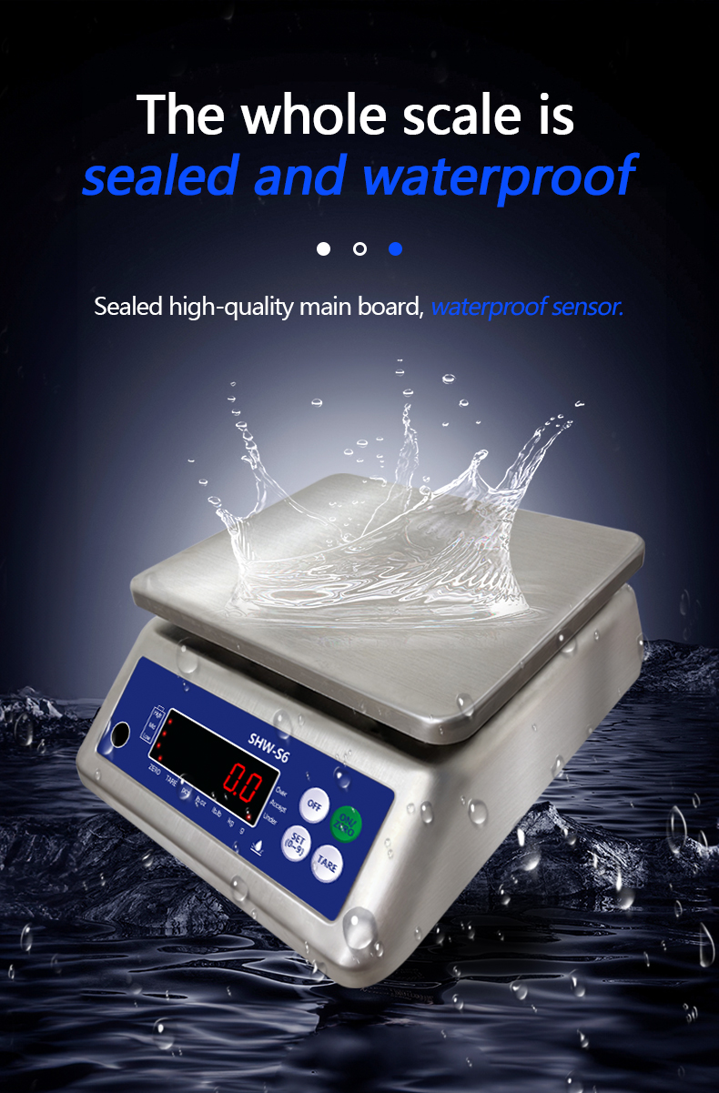High Precision LED Display SOHE S6 Waterproof Table Scale for Industrial Applications