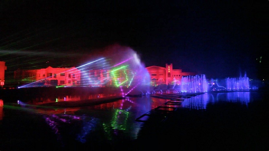 Colorful RGB Outdoor Laser Light Show With Laser Water Screen Projector