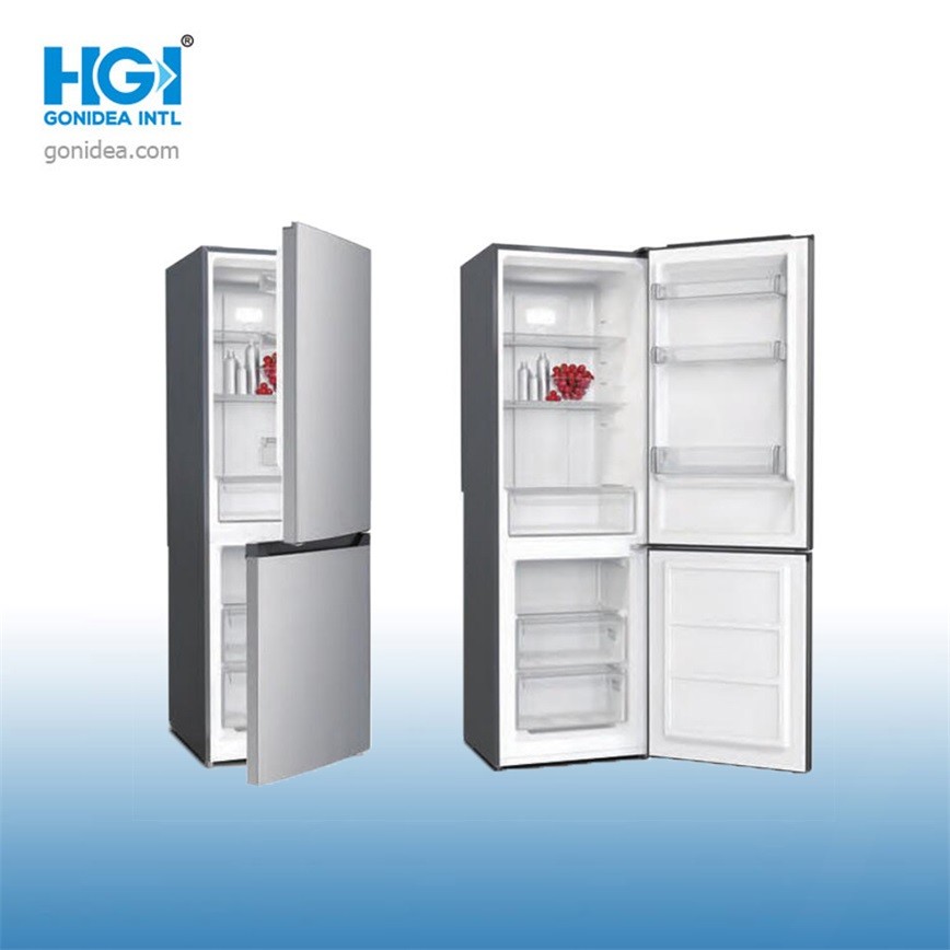 250L Frost Free Double Door Bottom Freezer Refrigerator With Water Dispenser