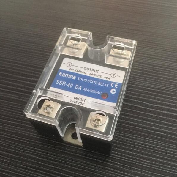 Solid State Relay SSR-40DA 40A DC to AC SSR Relay1P SSR 40A Input 3-32VDC Control Output 24-480VAC