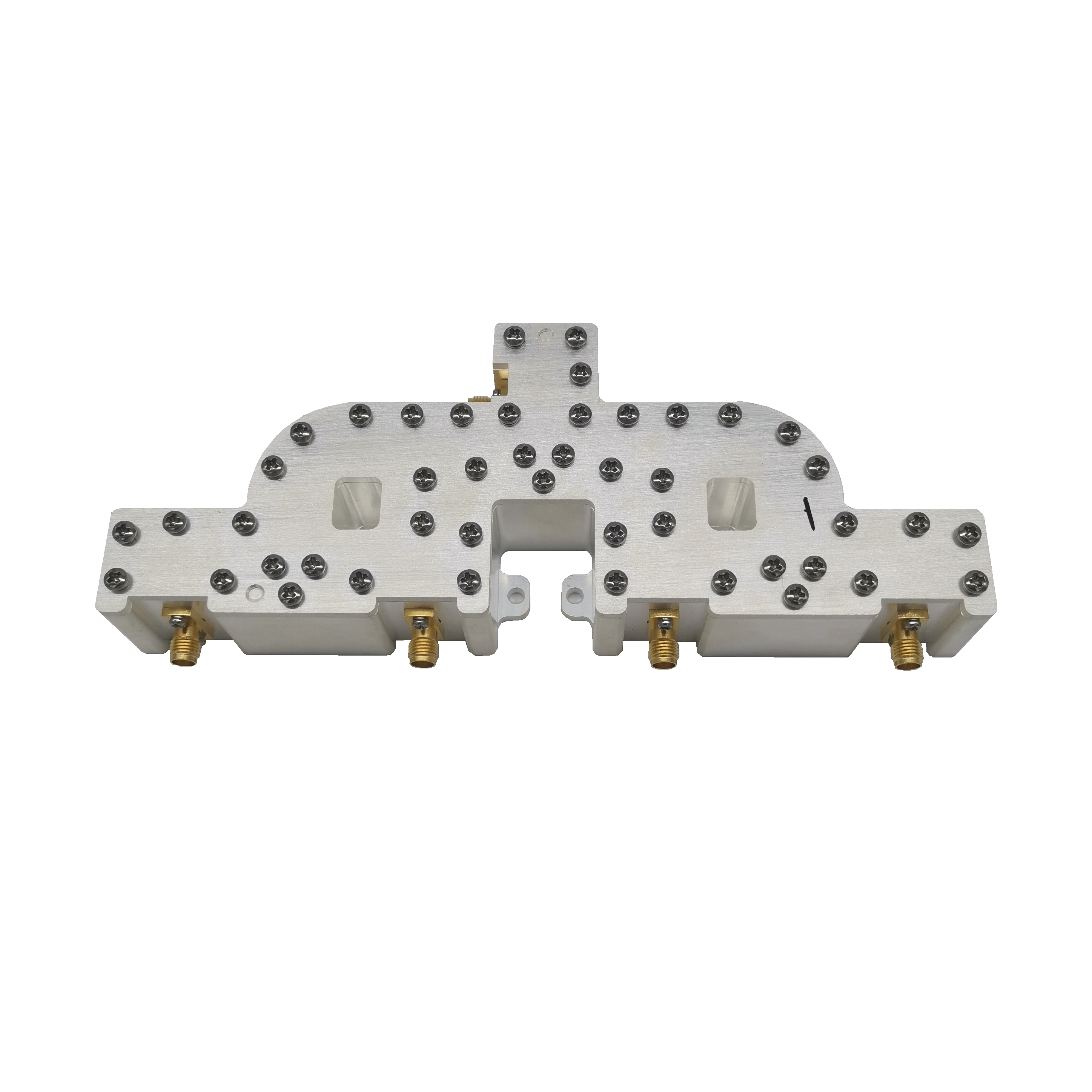 8.5-10.5ghz Coaxial Waveguide Power Divider 4 Way Power Splitter Silver Plating