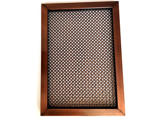 Frame Design Architectural Wire Mesh With Antique Copper Plated Finshed