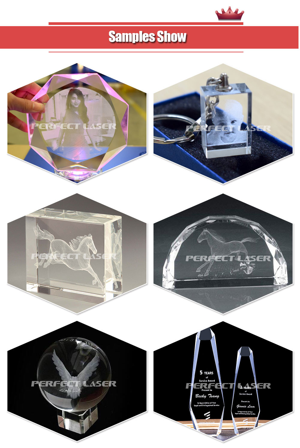 3D Subsurface Inside Glass Crystal Acrylic Laser Engraving Machine For Custom Images