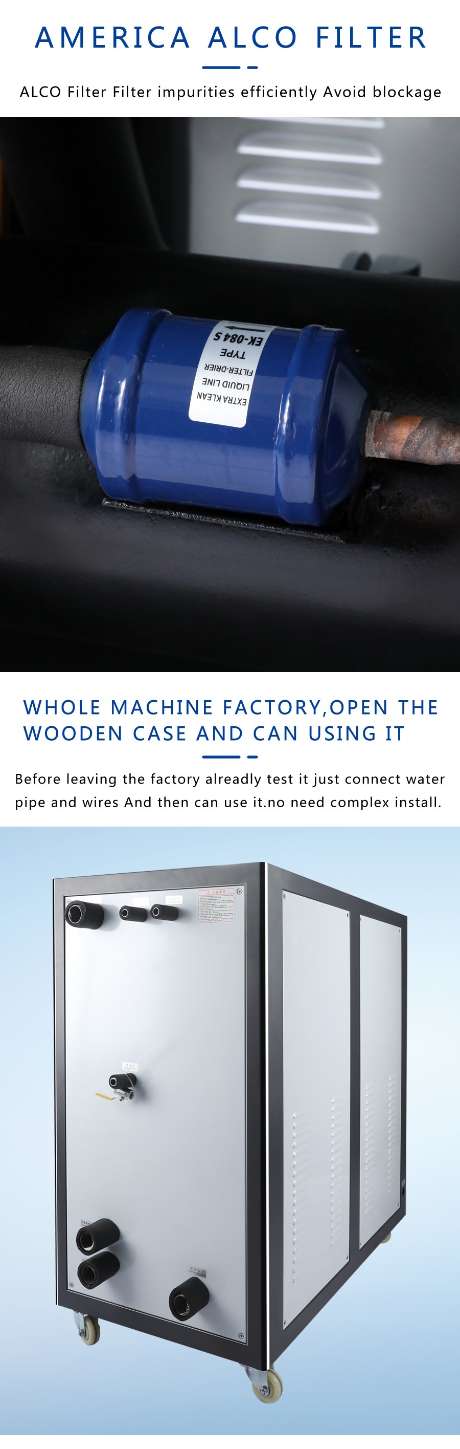 30H Water Cooled Chiller With Tube-in-shell Condenser Tape And The Ultimate Cooling Solution For Industria