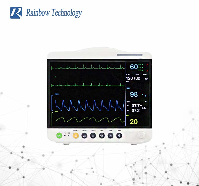 Noninvasive Blood Pressure Multi Parameter Patient Monitor Hand Carried 12.1In