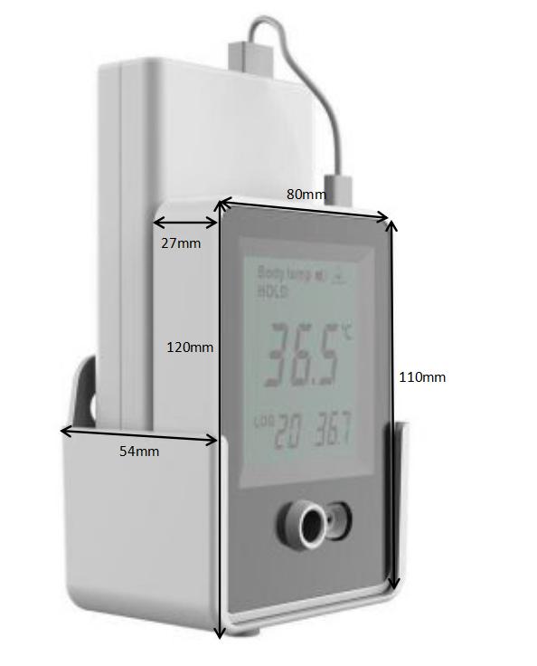 Alarm 15CM Temperature AI Doorbell Wall Mount Thermometer