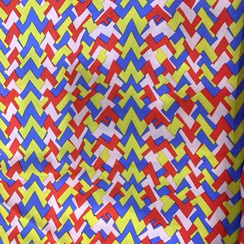 Middle Eastern Tie Dyeing Printed Polyester Chiffon Fabric 80-150gsm