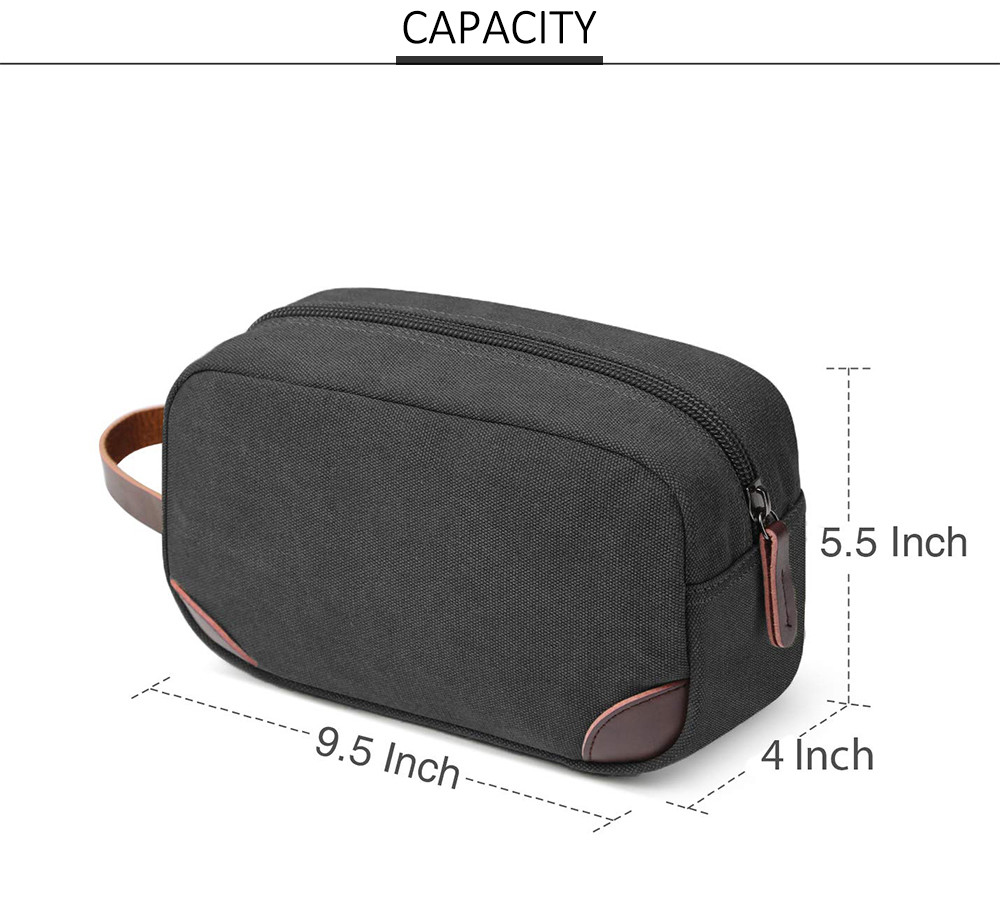 Mens Canvas Portable Bathroom Bag For Business Trip