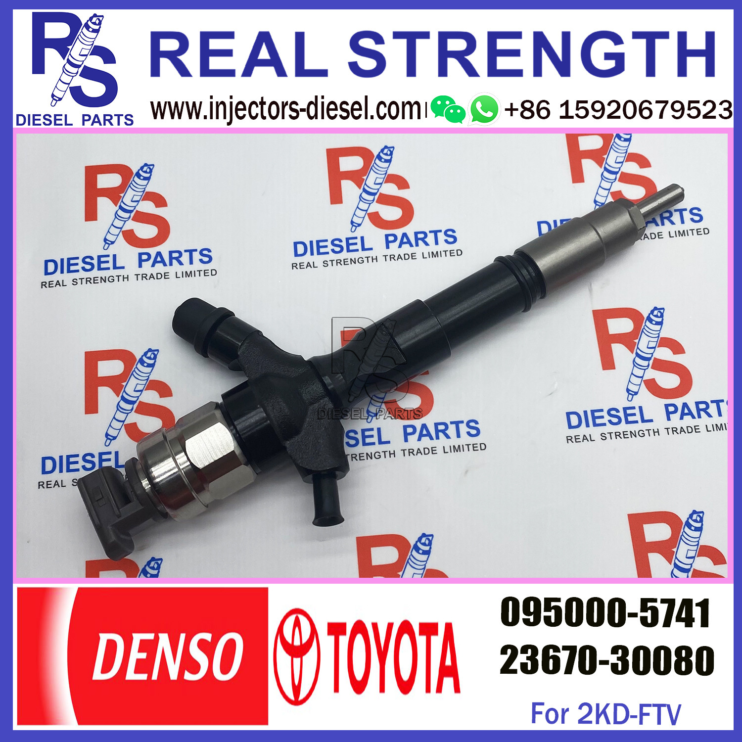 Common rail fuel injector 23670-30080 095000-5740 095000-5741 095000-574# for 1KD-FTV