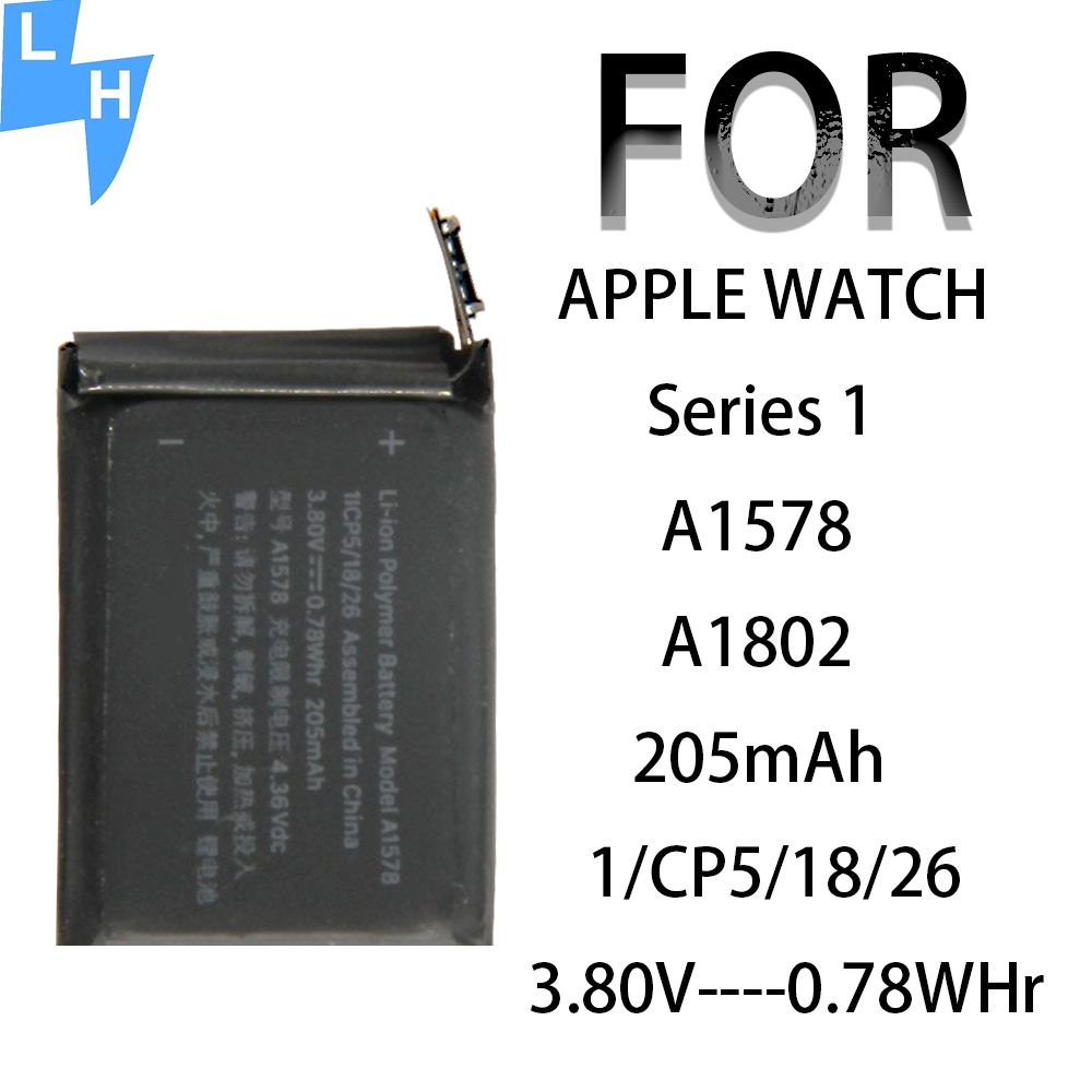 Black Replacement Smart Watch Battery for Apple Watch Series 1 S1 38mm A1578 Original