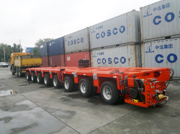 Semi-Trailer Self-Propelled Modular Transporter Trailer for Bridge Beam Transport