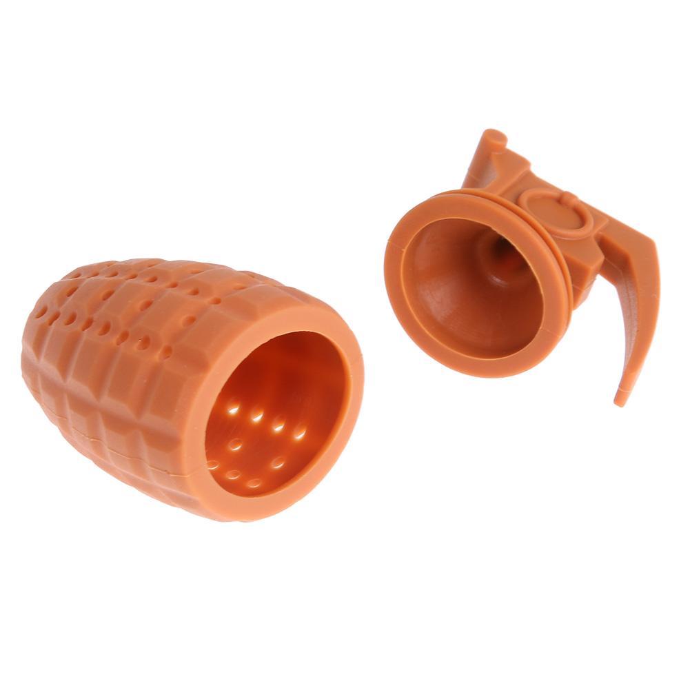 Funny Unique Customized Colour Cool Hand Grenades Shape Silicon Silicone Tea Bag Strainer Infuser Tea Ball