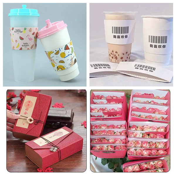 3 layer 100gsm + 100gsm + 100gsm White Single-face Corrugated Paper For Coffee sleeve 20 x 30cm 