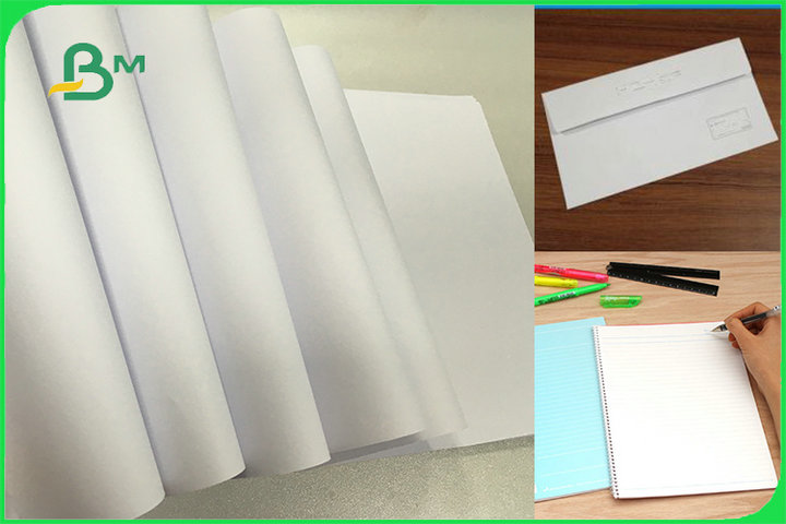 White Color Woodfree Uncoated Offset Printing Bond Paper In Roll For Notebook