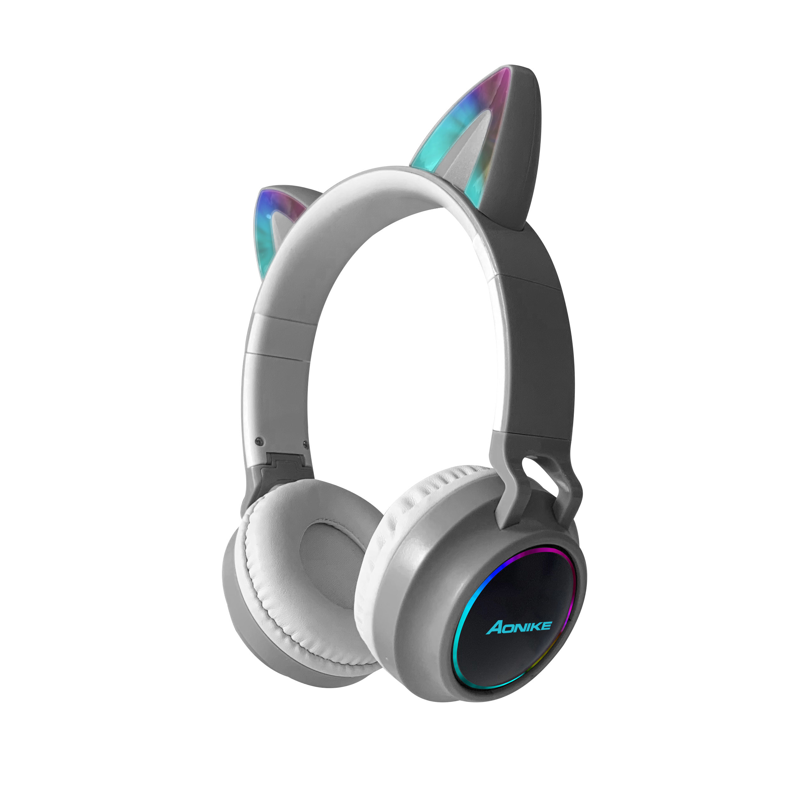 1KHz Foldable Bluetooth Earphones LED Cat Ear Design Sound Surrounding Headphone