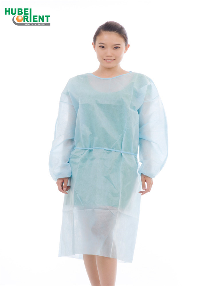 Disposable Isolation Gown Medical Overalls Non-Woven Lab Gown With Elastic Wrist