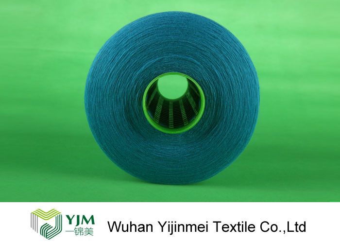 Plastic / Paper Core Blown / Orange Dyed Polyester Yarn For Garment Sewing
