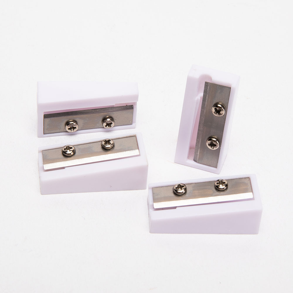 Fashion Design 15mm White Manual Pencil Sharpener For Office