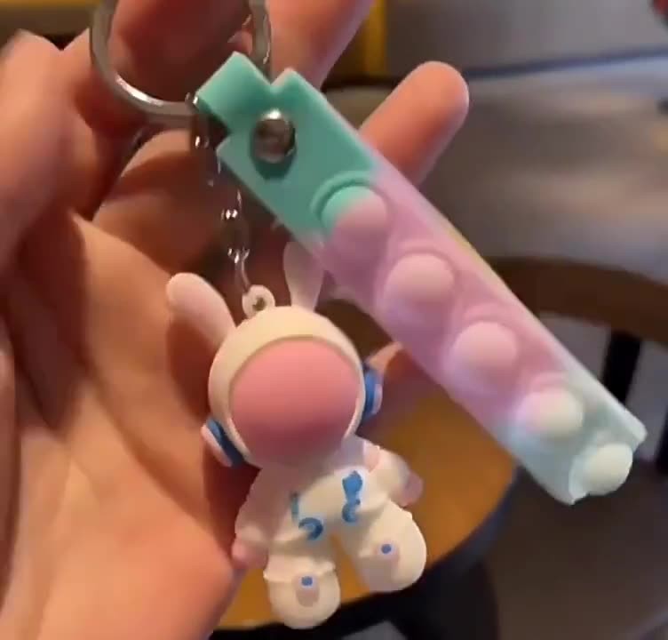 Cartoon Space Astronaut Key Chain Cute Keychains for Car Keys Purse Backpack Kids Gift