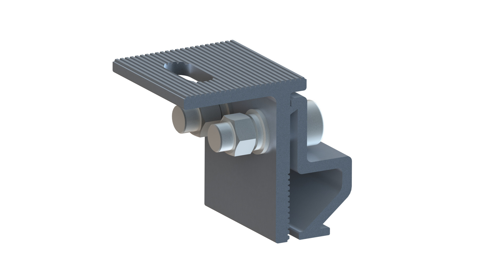 Anodized Frameless Standing Seam Solar Panel Clips Aluminum Corrugated Roof Brackets