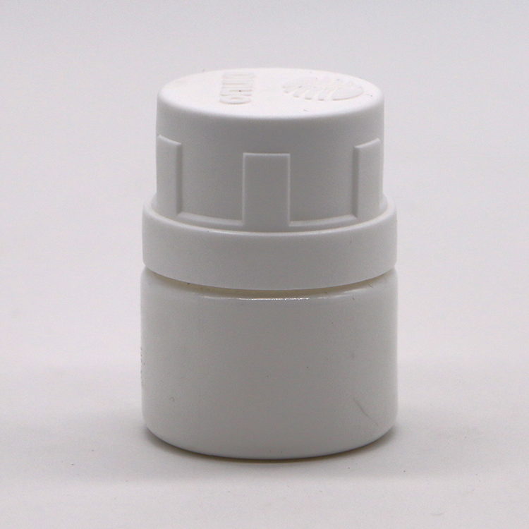 25ml White HDPE Empty Refillable Solid Medicine Capsule Bottle for Chemical Powder