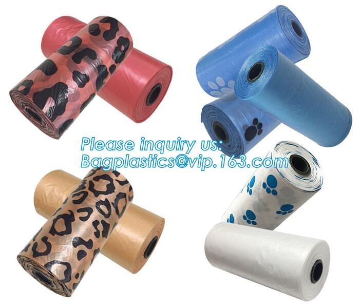 High Quality Eco-friendly Degradable Fashion With Printing Doggy Pet Dog Waste Poop Bags, Eco friendly pet dog waste poo