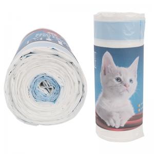 China Biodegradable Drawstring Cat Litter Box Liner , 0.013-0.015mm Cat Litter Waste Bags on sale