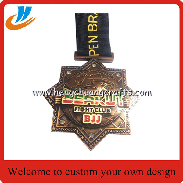 Old challenge medals/Antique metal medals customized,award ribbon medals wholesale
