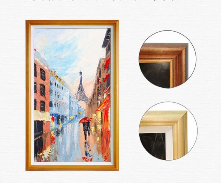 HD 23.8" 24" inch wooden frame LCD multimedia advertising signage monitor NFT LCD display photo frame with WIFI Android OS