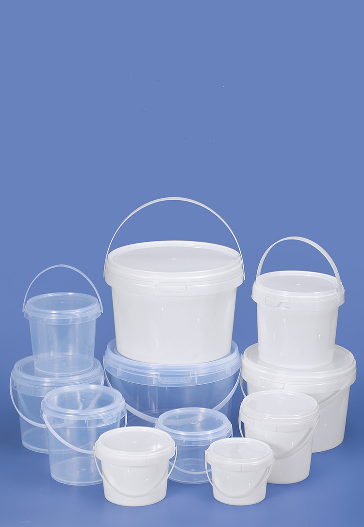 500ml Plastic Food Bucket With Handle for Liquid Honey Yogurt Popcorn Packing Container