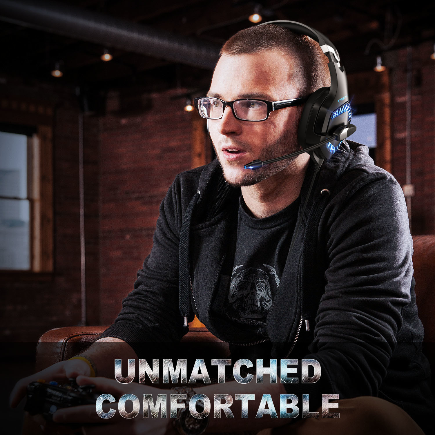 Retractable 100mA Wired Stereo Gaming Headset ABS PC Onikuma K1 PRO