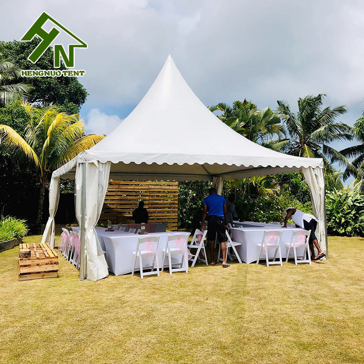 White Stainless Aluminum Alloy Pagoda Event Tent High Peak Dome On Top