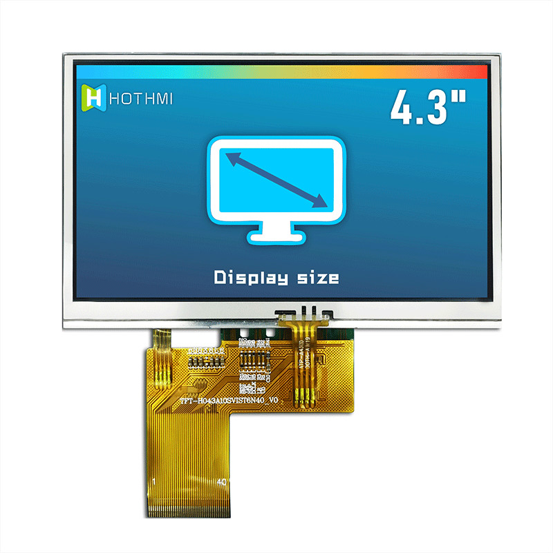 3.3V Resistive LCD 4.3 Inch , 800x480 LCD TFT 4.3 Inch TFT-H043A10SVIST5R40