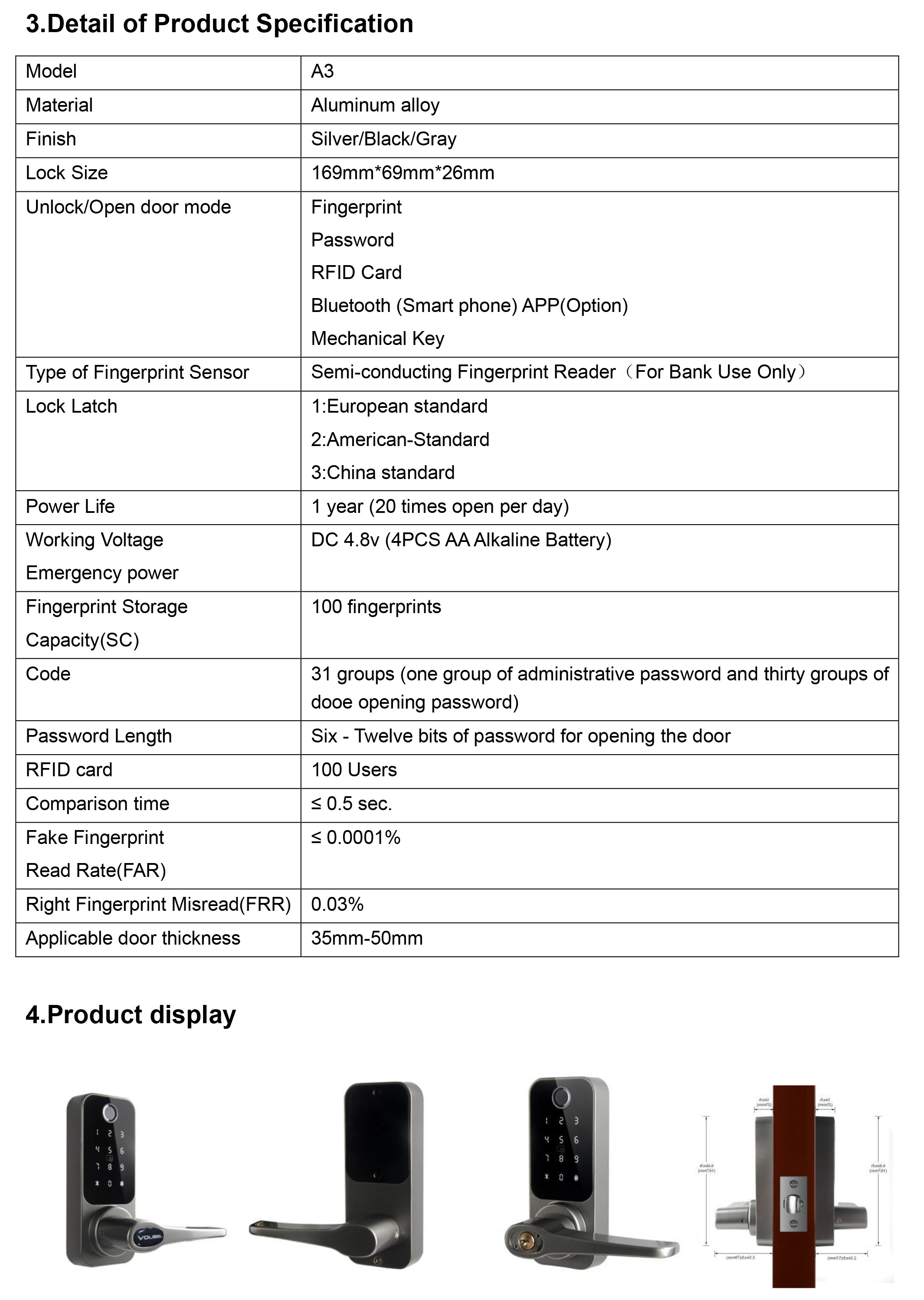 Tuya APP Password RFID Card Wifi Fingerprint Office Biometric Locks