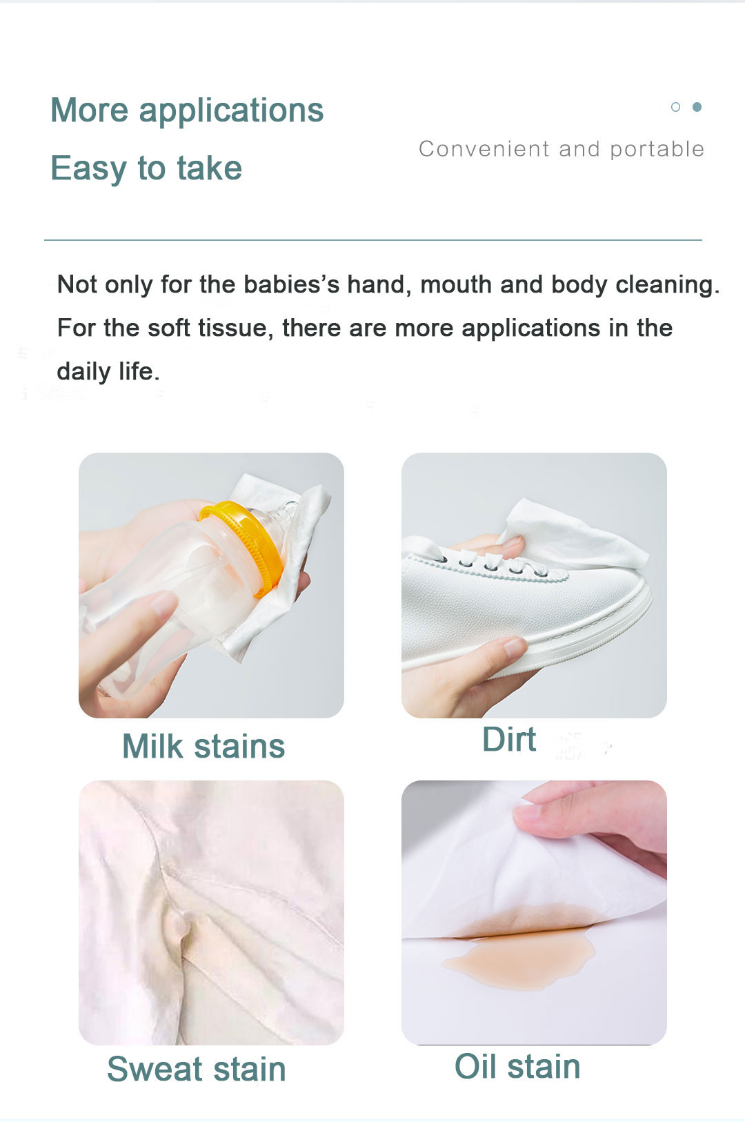 Alcohol Free Baby Cleaning Wipes Spunlace Material For Sensitive Newborn Skin