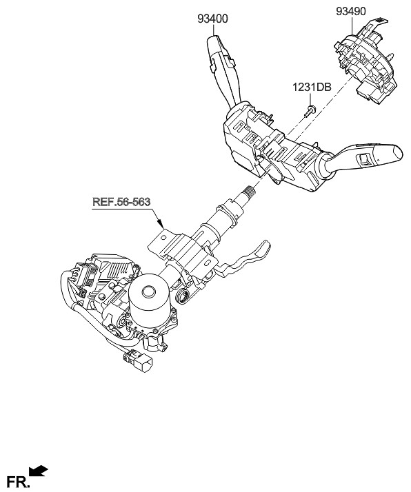 93490-3Q130 Auto Parts Air Bag Clock Spring Plastic Material